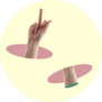 Hand With Middle Finger Portal Sticker