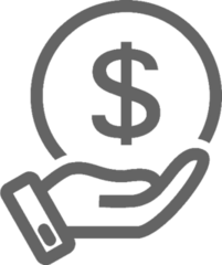Hand With Money Icon Sticker
