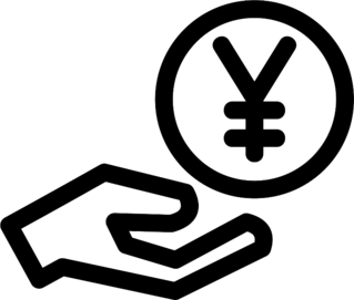 Hand with Yen Sticker