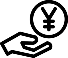 Hand with Yen Sticker