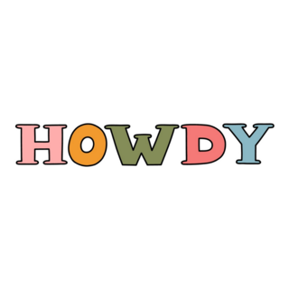 Hand Written Howdy Cowboy Sticker