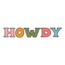 Hand Written Howdy Cowboy Sticker