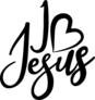 Hand Written I Love Jesus Christian Sticker