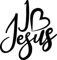Hand Written I Love Jesus Christian Sticker