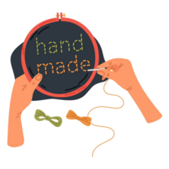 Handmade Needle Art Sticker