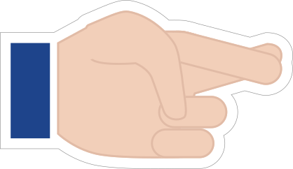 Hands Crossed Fingers LH Emoji Sticker