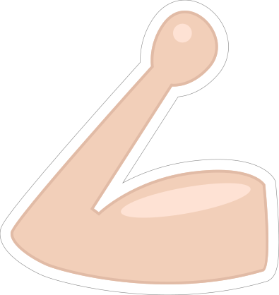 Hands Flexing Bicep Emoji Sticker