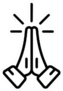 Hands Folded In Pray Iline Icon Sticker