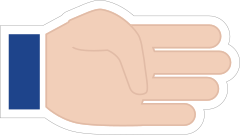 Hands Four Fingers LH Emoji Sticker