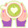 Hands Holding A Cup Of Matcha Sticker