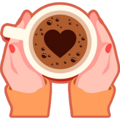 Hands Holding Coffee Cup Sticker