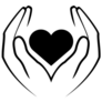 Hands Holding Heart Icon Sticker