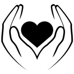 Hands Holding Heart Icon Sticker