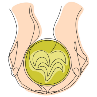 Hands Holding Matcha Mug Sticker