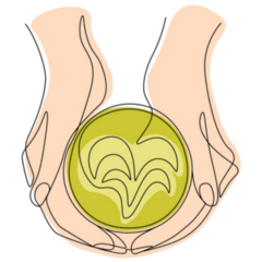 Hands Holding Matcha Mug Sticker