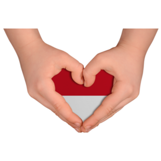 Hands In Heart- Indonesia Sticker