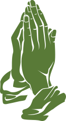 Hands Praying Transfer Sticker