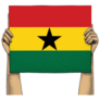 Hands Raise Ghana Flag Sticker