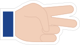 Hands Scissors LH Emoji Sticker