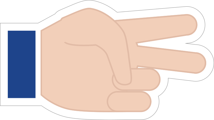 Hands Scissors LH Emoji Sticker