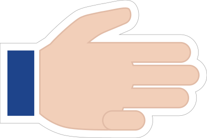 Hands Three Fingers LH Emoji Sticker