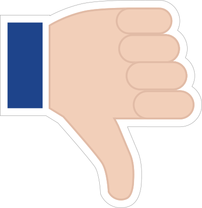 Hands Thumbs Down RH Emoji Sticker