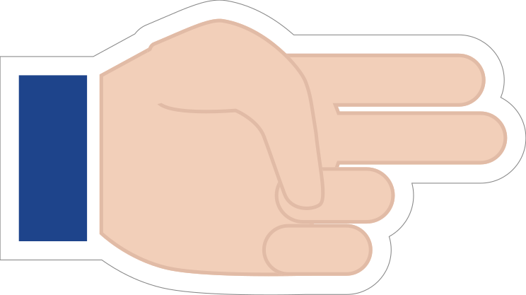 Hands Two Fingers Emoji Sticker