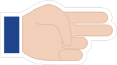 Hands Two Fingers Emoji Sticker