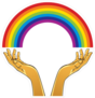 Hands With Rainbow Sticker