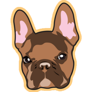 Handsome Brown French Bulldog Sticker