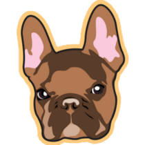 Handsome Brown French Bulldog Sticker