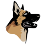 Handsome German Shepherd Sticker