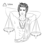 Handsome Libra Man Illustration Sticker