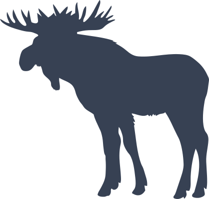 Handsome Moose Sticker