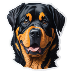 Handsome Rottweiler Sticker 