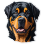 Handsome Rottweiler Sticker 