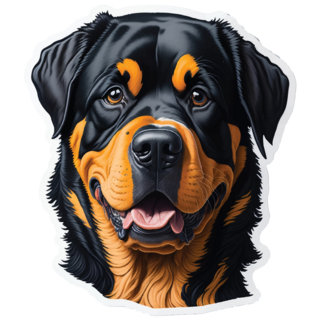 Handsome Rottweiler Sticker 