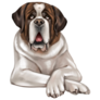 Handsome St Bernard Sticker