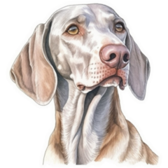 Handsome Weimaraner Sticker