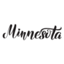 Handwritten Brush Lettering Minnesota Sticker
