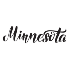 Handwritten Brush Lettering Minnesota Sticker