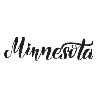 Handwritten Brush Lettering Minnesota Sticker