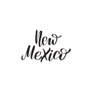 Handwritten Brush Lettering New Mexico Sticker