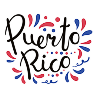 Handwritten Calligraphy Lettering Puerto Rico Sticker