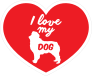Handwritten I Love My Australian Shepherd Heart Sticker
