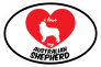Handwritten I Love My Australian Shepherd With Heart Oval Stick