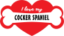 Handwritten I Love My Cocker Spaniel With Bone And Heart Sticke