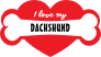 Handwritten I Love My Dachshund With Bone And Heart Sticker