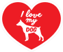Handwritten I Love My Doberman Pinscher Heart Sticker