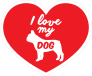 Handwritten I Love My French Bulldog Heart Sticker